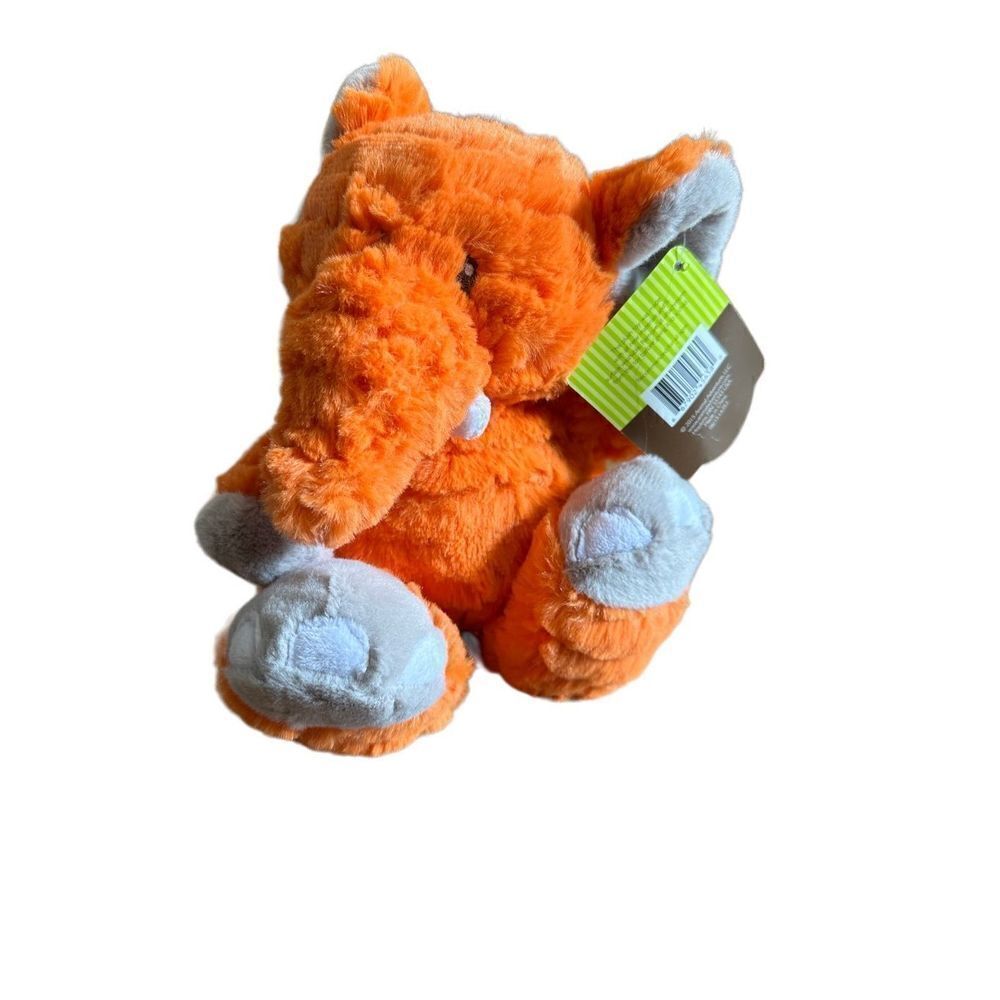 Animal Adventure Orange Elephant Plush Rattle 10"